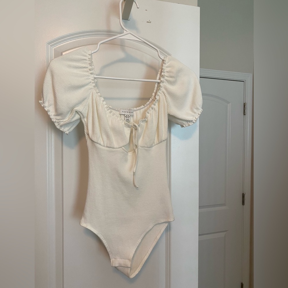 Topshop white bodysuit size 0-2
